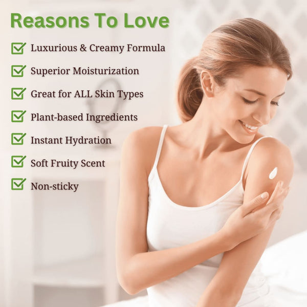 Lemongrass Body Lotion | Aloe & Olive Hand & Body Lotion for Dry Skin Relief - Organic