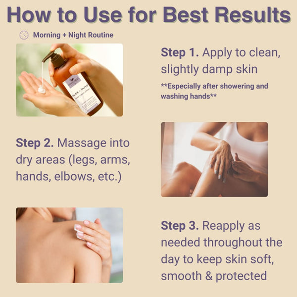 Lavender Body Lotion & Hand Cream | Best Moisturizer for Dry Skin Flaky Skin Itchy Skin