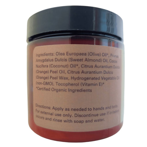 Orange & Olive Whipped Body Butter | Organic Body Oil for Extremely Dry Itchy Skin Eczema