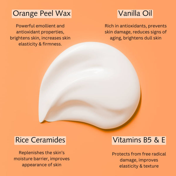 Orange & Vanilla Fusion Hand & Body Lotion | Orange Peel Wax + Orange Peel Oil + Vitamin