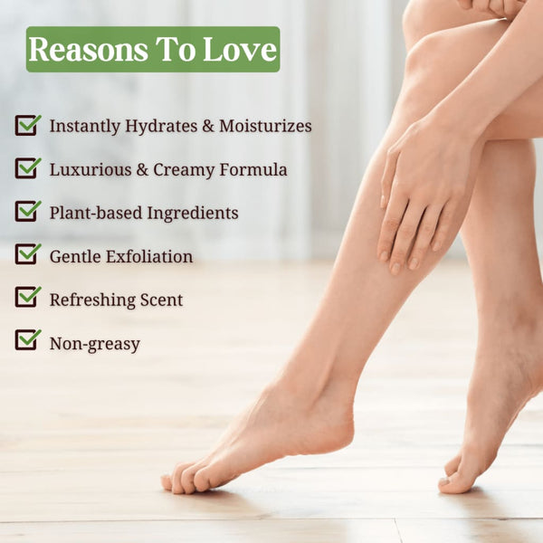 Peppermint & Tea Tree Foot Cream | 5% Lactic Acid for Dry Cracked Heels - Organic Skin