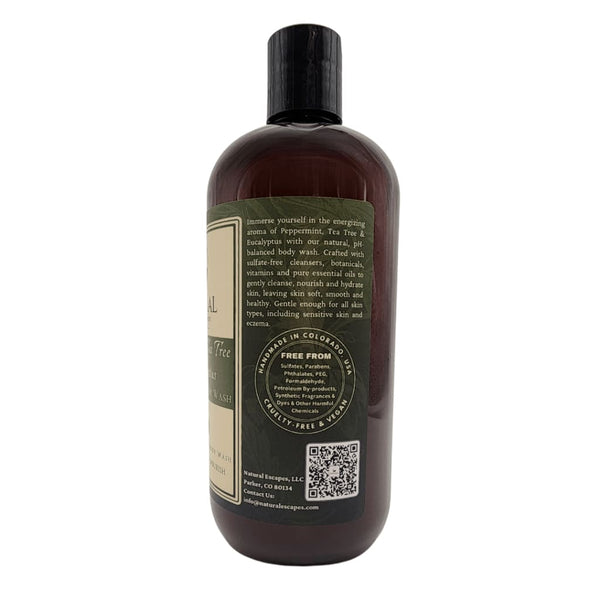 Peppermint Tea Tree & Eucalyptus Sulfate-Free Body Wash - Organic Body Care