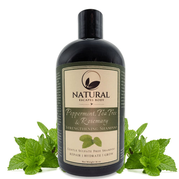 Peppermint Tea Tree & Rosemary Strengthening Shampoo | Natural Shampoo for Hair Growth