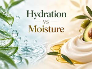 skin hydration from aloe vera vs skin moisture from plant oils and ceramides