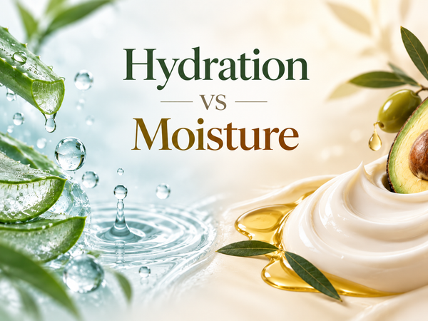 skin hydration from aloe vera vs skin moisture from plant oils and ceramides