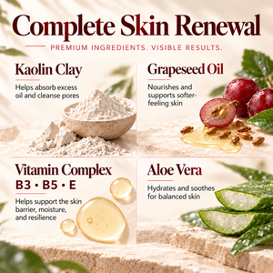 Anti-Aging AHA Exfoliating Facial Mask with Cranberry & Grapeseed Oil