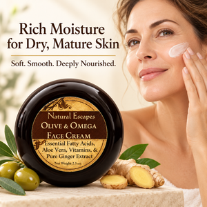 Olive & Omega moisturizing face cream for dry skin, fine lines and mature-looking skin