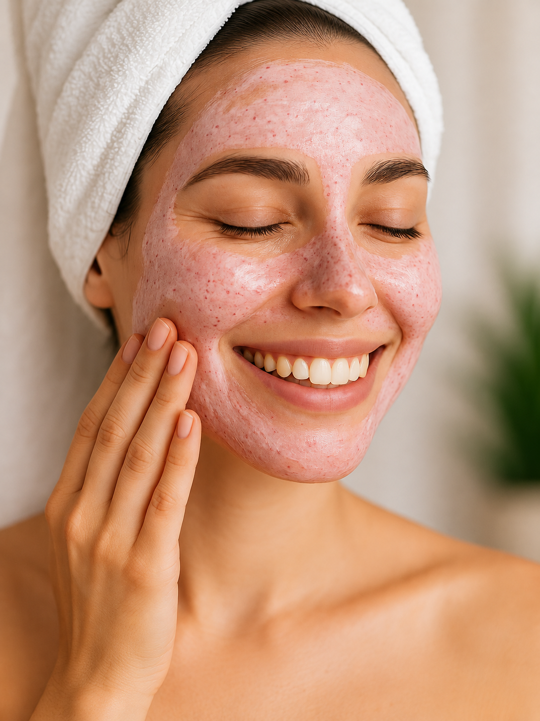 How to use Natural Escapes cranberry and grapeseed AHA facial mask