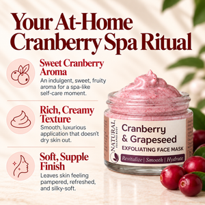 Anti-Aging AHA Exfoliating Facial Mask with Cranberry & Grapeseed Oil