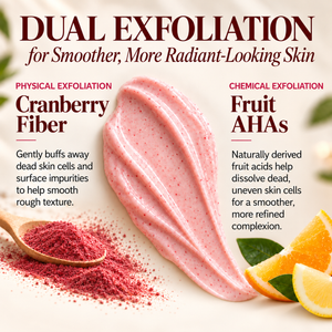 Anti-Aging AHA Exfoliating Facial Mask with Cranberry & Grapeseed Oil