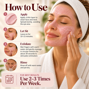 Anti-Aging AHA Exfoliating Facial Mask with Cranberry & Grapeseed Oil