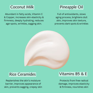 Coconut pineapple lotion for dry skin and daily moisture