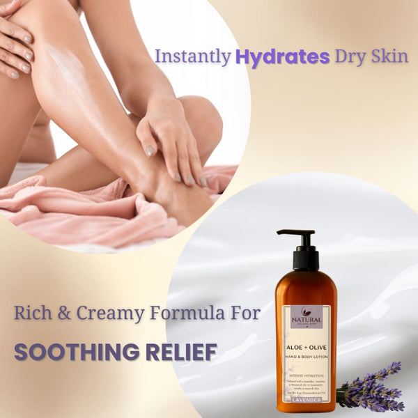 Lavender Body Lotion & Hand Cream | Best Moisturizer for Dry Skin Flaky Skin Itchy Skin