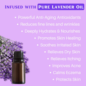 Natural Escapes lavender jojoba body wash bottle and label