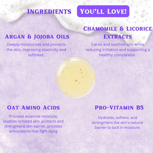 Hydrating lavender body wash with aloe and coconut milk