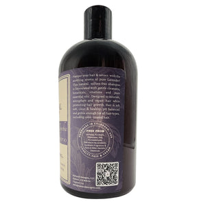 Natural Escapes lavender jojoba repairing shampoo bottle and label