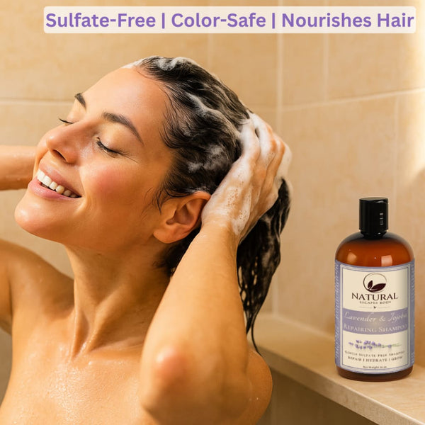 Lavender & Jojoba Repairing Shampoo | Sulfate-Free Shampoo for Dry Hair Color-Treated