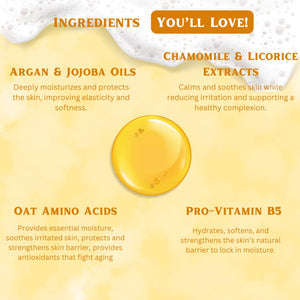 Citrus body wash with argan oil, aloe, and coconut milk