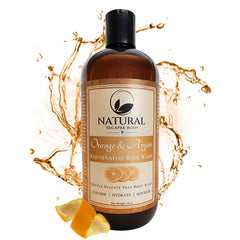 Orange argan hydrating body wash for soft, smooth skin