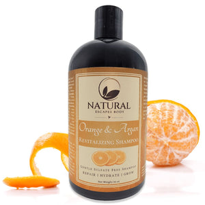 Orange & Argan Revitalizing Shampoo | All Natural Shampoo for Oily Hair Gray Hair Hair