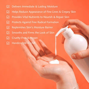 Citrus vanilla body lotion for soft, moisturized skin