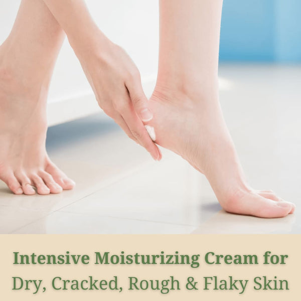 Peppermint & Tea Tree Foot Cream | 5% Lactic Acid for Dry Cracked Heels Organic Skin Care