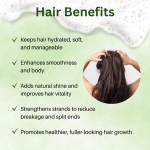 Natural shampoo for thicker-looking hair and a refreshed scalp