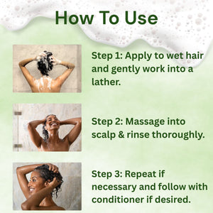 Peppermint tea tree rosemary shampoo bottle with botanical hair care formula