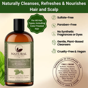 Tea tree and rosemary shampoo for itchy scalp and scalp comfort