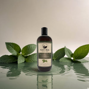 Natural Escapes peppermint eucalyptus body wash bottle and label