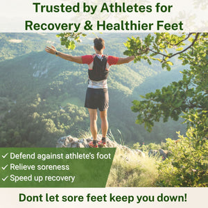 Peppermint foot soak for athletes foot relief, sore foot recovery, and foot soreness after hiking and exercise - Natural Escapes Body