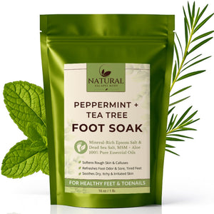 Peppermint + Tea Tree Foot Soak – Natural Relief for Tired Dry Feet & Calluses