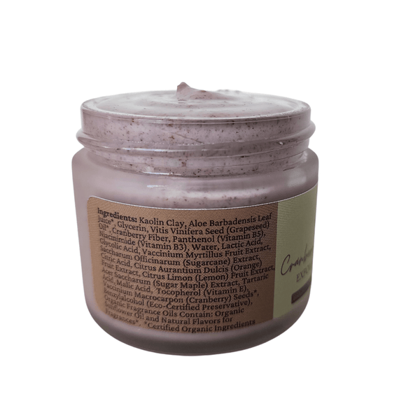 a jar of exfoliating face mask with alpha hydroxy acids that gently slough away dead skin cells for a rejuvenated complexion