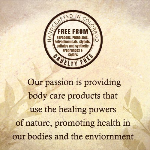 Vegan and cruelty free skin care.  Handcrafted in Colorado. Skin care that is good for your body and the planet