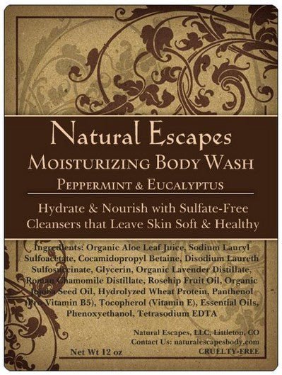 Peppermint & Eucalyptus Moisturizing Body Wash | All Natural Body Wash for Soft Smooth