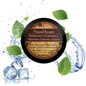 Peppermint Menthol & Camphor Cooling Cream | Natural Pain Relief Cream | Cooling Foot